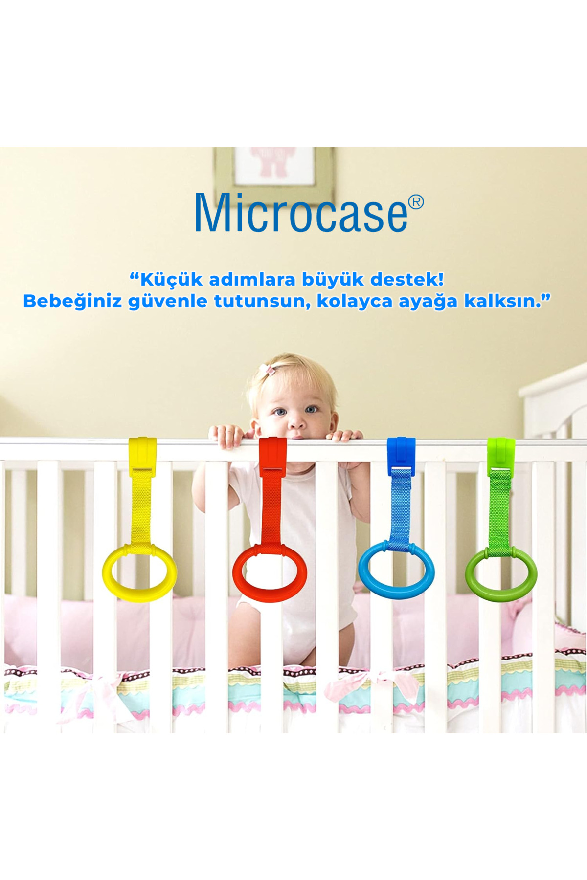 Microcase Çok Amaçlı Bebekler için Tutunma Ayağa Kalkma Yürümeye Yardımcı Aparat Askılık 3 Adet AL5357 fotoğrafı 6 (önizleme)