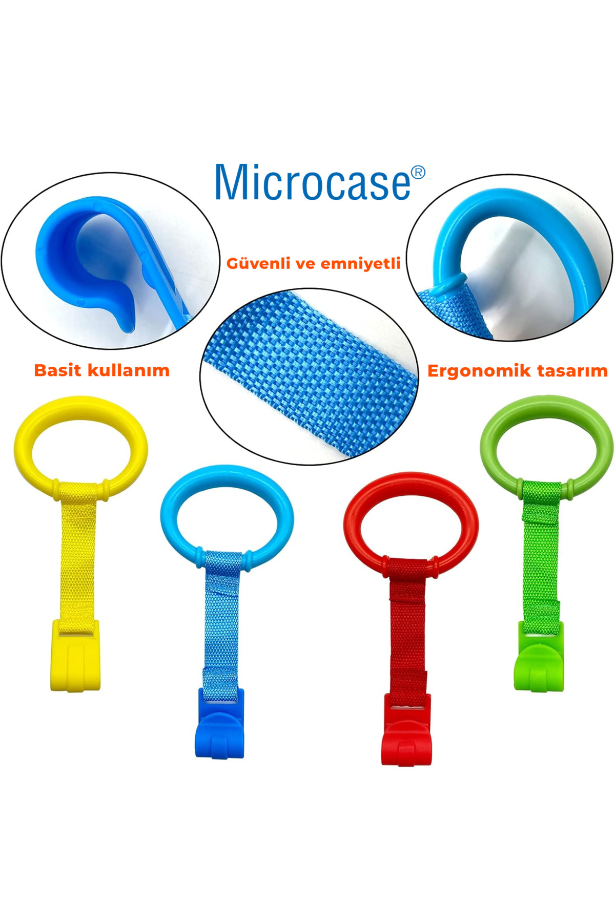 Microcase Çok Amaçlı Bebekler için Tutunma Ayağa Kalkma Yürümeye Yardımcı Aparat Askılık 2 Adet AL5357 fotoğrafı 3 (önizleme)