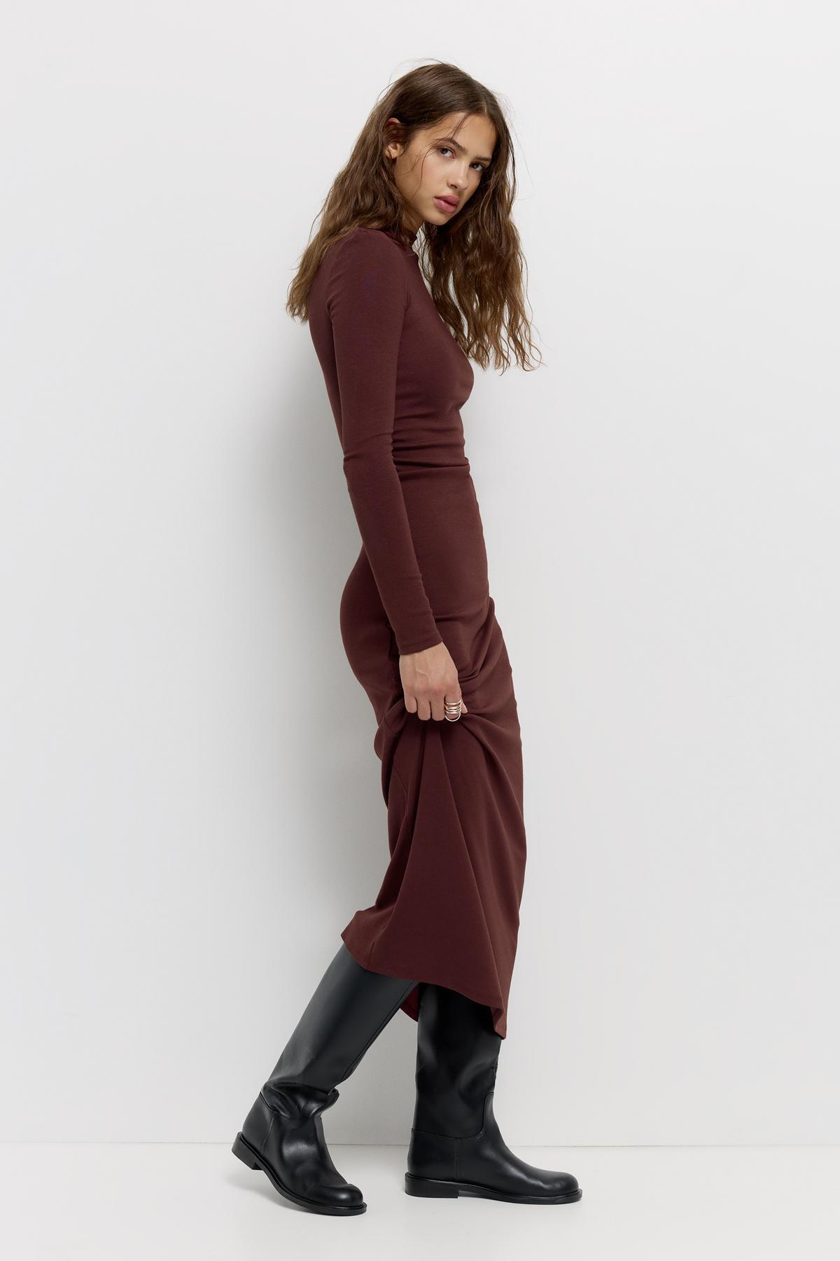 Pull & Bear  Büzgülü midi elbise - Görsel 3