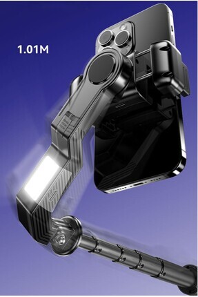 MATECHNO Çok Amaçlı Işıklı Akıllı Tripod Gimbal Hareketli Kumandalı Video Sel...