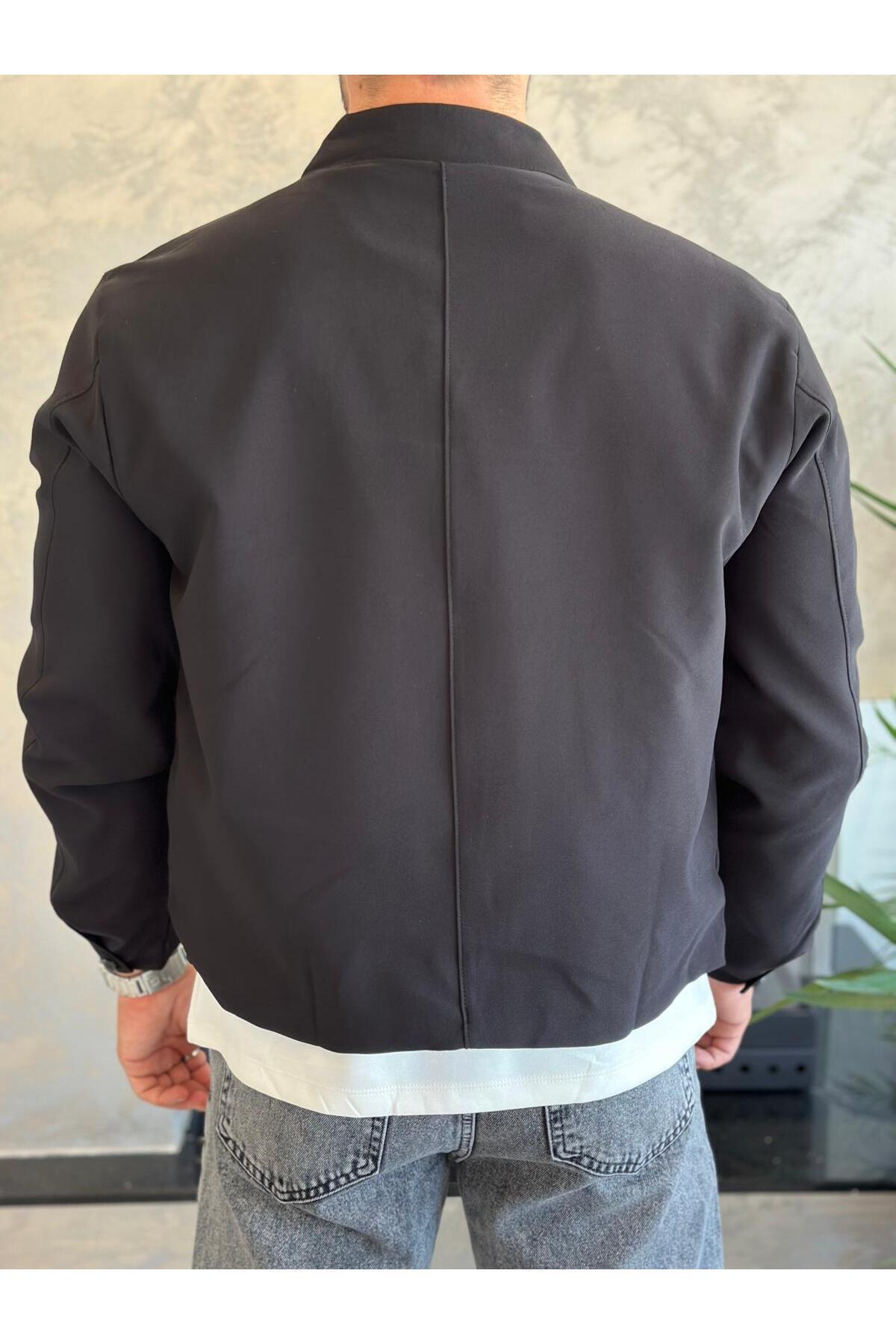 ECARTS  Erkek Regular Fit İnce Ceket Siyah Eca029 - Görsel 5