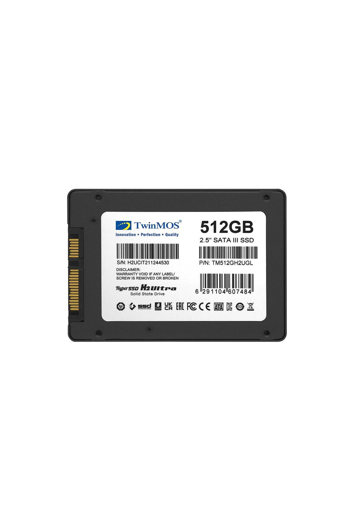 TwinMOS 512GB 2.5" 580-550MB/s SATA III SSD Gri (TM512GH2UGL)