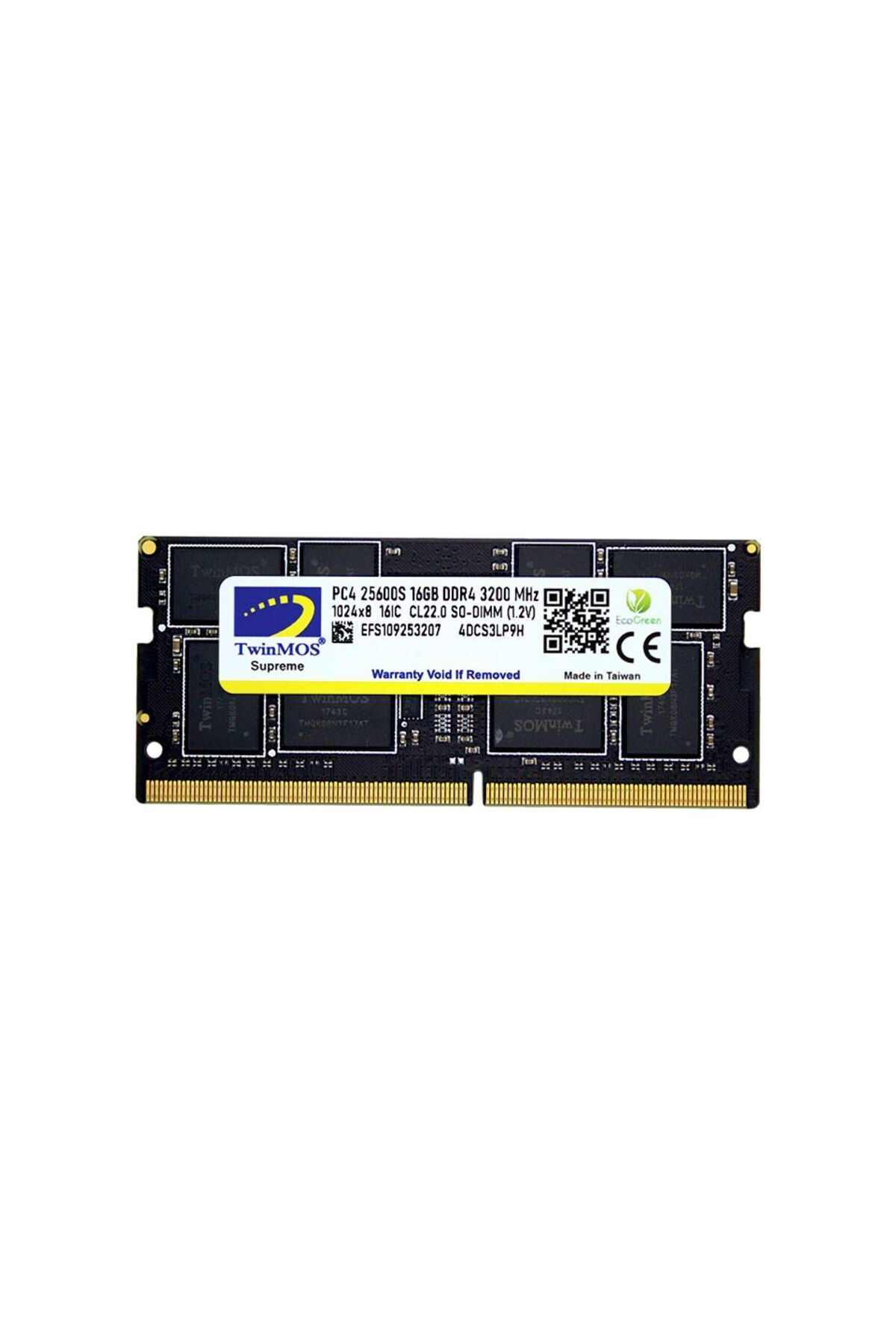TwinMOS Sodimm 16GB 3200Mhz DDR4 Kutulu Notebook Bellek (MDD416GB3200N)