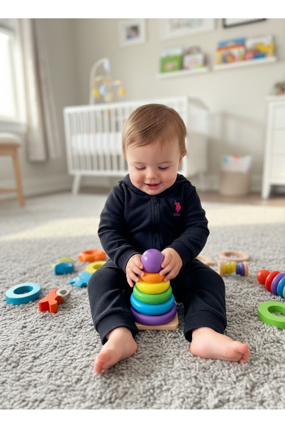 U.S. Polo Assn. U.S.POLO ERKEK BEBEK POLAR PATİKSİZ TULUM fotoğrafı 2 (önizleme)