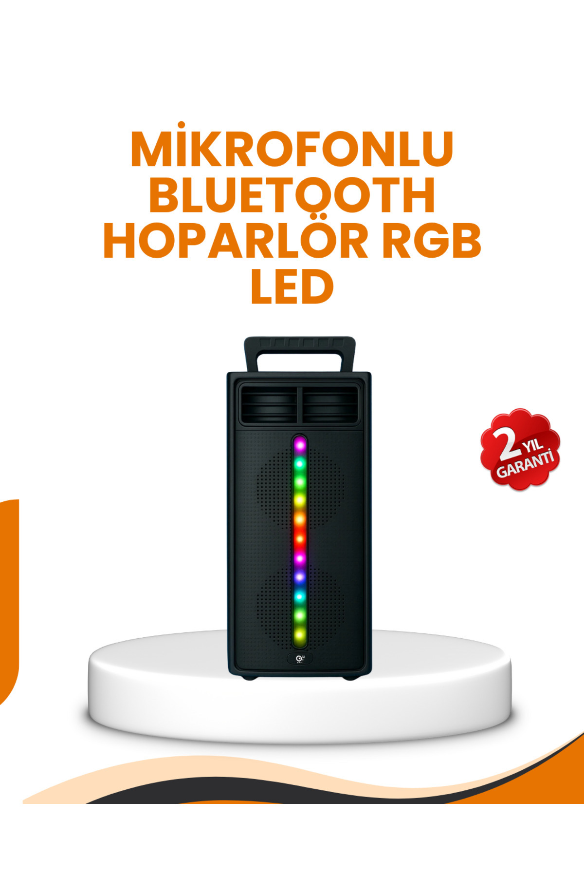 Bİ DÜNYA SHP Bluetooth Işıklı Hoparlör – 2x5W Güç | USB + TF Kart + FM Radyo | Siyah Renk (Kopya)