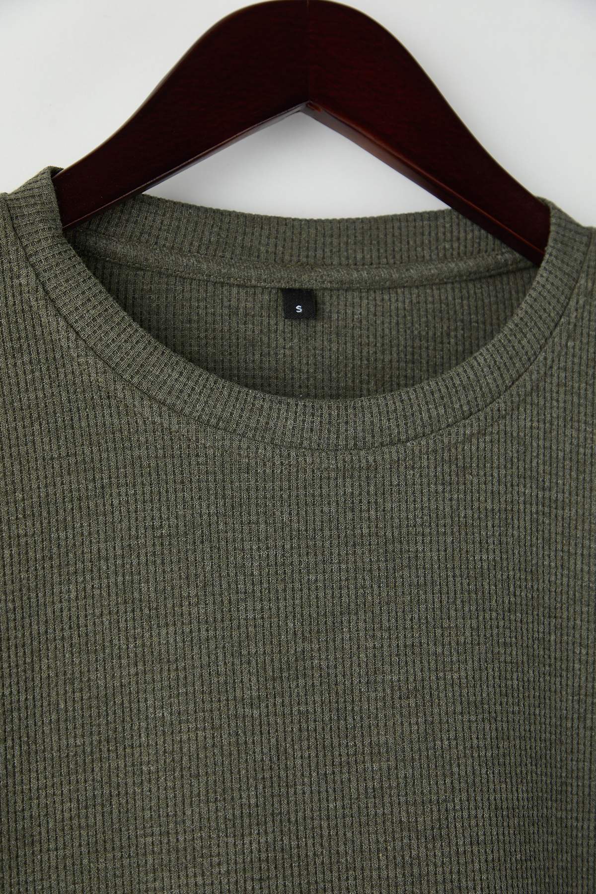 Trendyolmilla  Siyah - Haki Yeni Oversize/Geniş Kalıp 2'li Paket Dokulu Waffle Sweatshirt TMNAW26SW00028 - Görsel 10