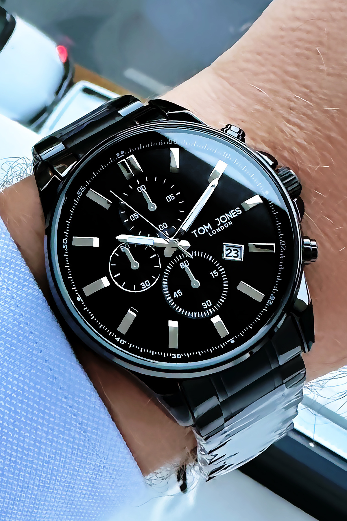 ساعت مچی مردانه مدل Tje2055C1، رنگ مشکی، بند فولادی، ضدآب ۳ اتمسفر