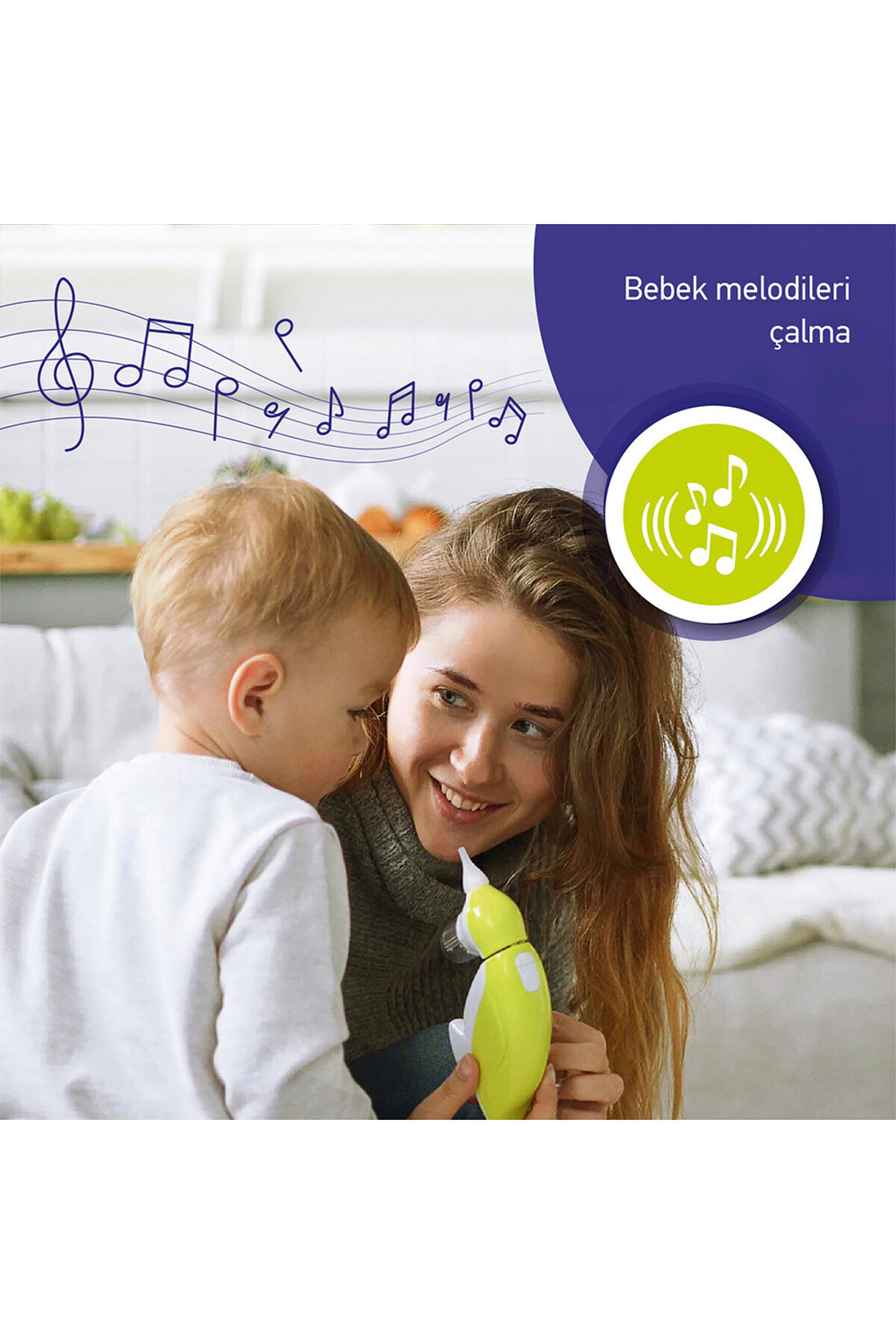 AGU BABY Agu Ns19 Sessiz Ergonomik Etkili Burun Temizleme Aspiratörü, Yeşil fotoğrafı 4 (önizleme)