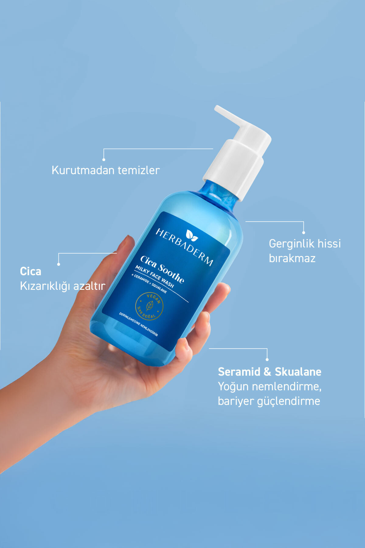 Cica Yüz Temizleme Jeli, Hassas, Kızarık Ciltler 250 ml — 9.341.795 — تصویر 3 از 6