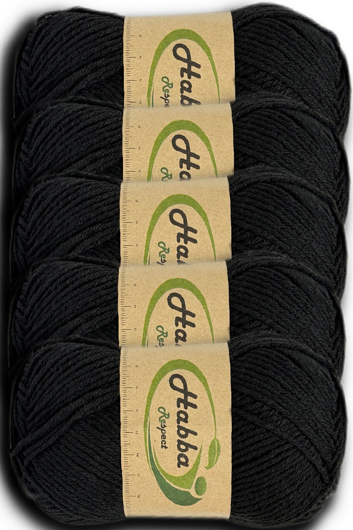 Habba Acrylic 5-Piece Pkt-1101-Black-Export Surplus Economic Ruffle Yarn