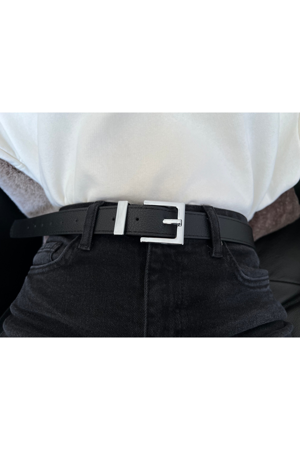 Fiori  Kare Tokalı Köprülü Kadın Kemeri, Pantolon Kemeri, Ceket Kemeri, Elbise Kemeri - Görsel 3