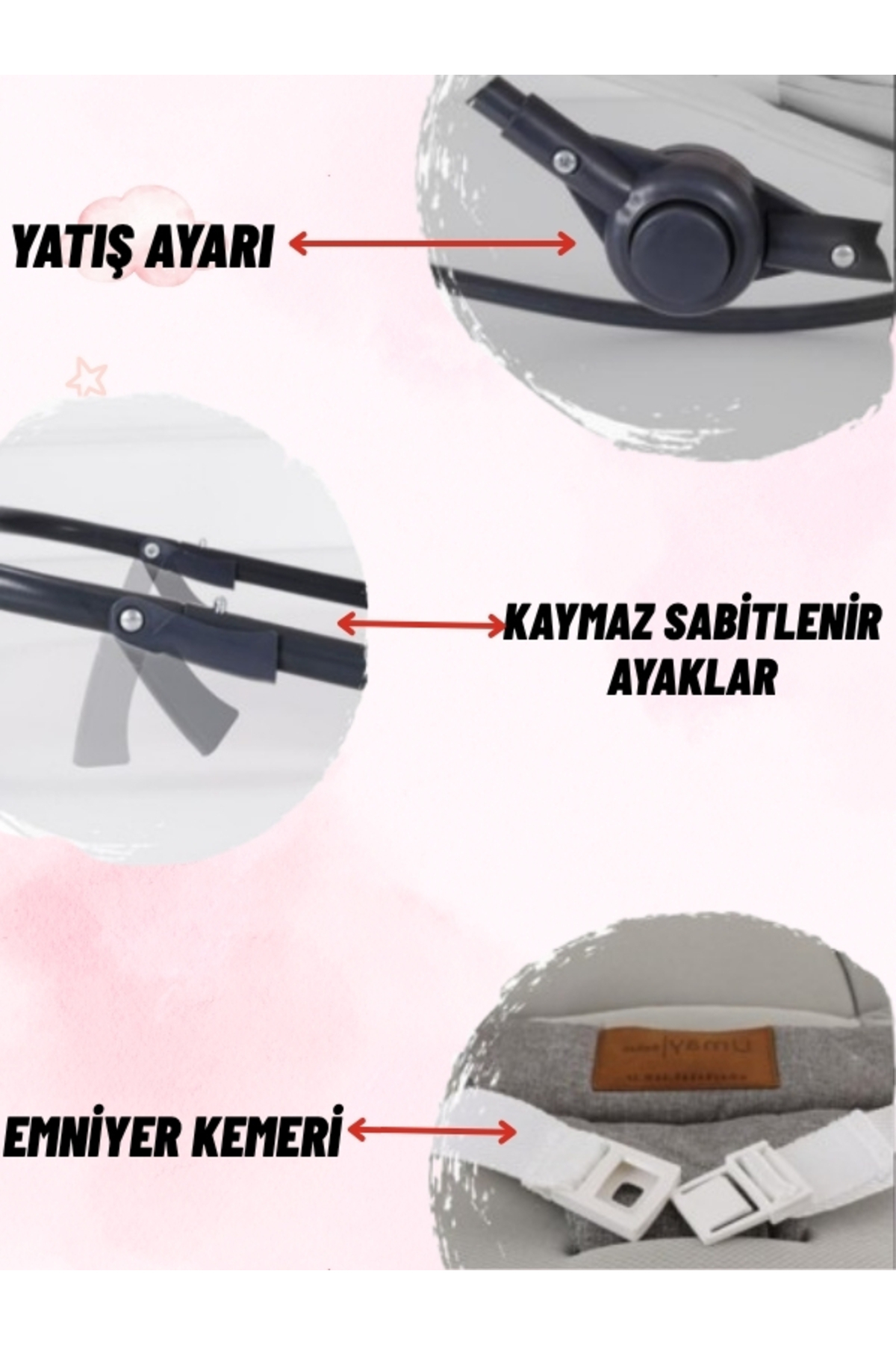 modabebekler 33 Parça Bebek Çeyiz Seti | Bebek Arabası Park beşik Mama Sandalyesi Hamak beşik Yürüteç Anne Çanta fotoğrafı 5 (önizleme)