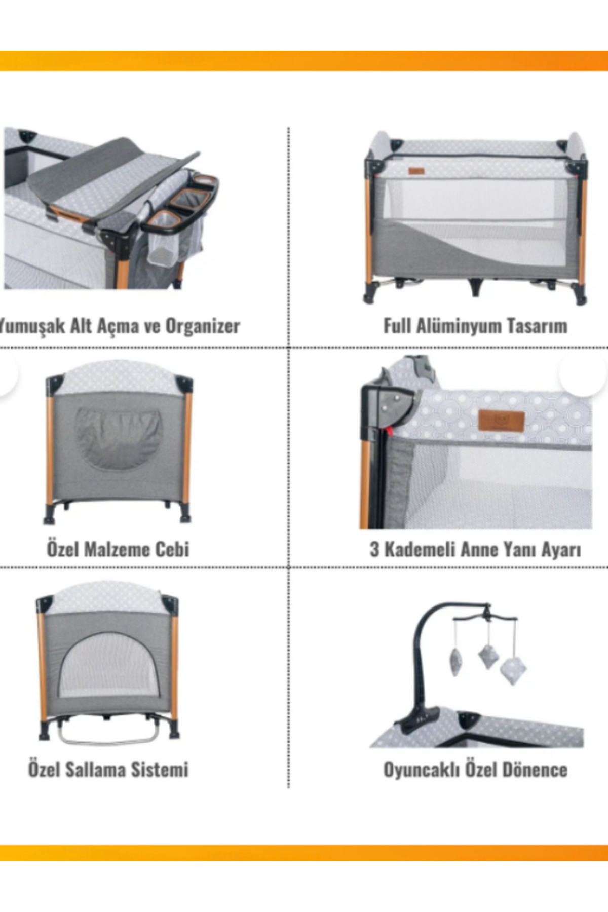 modabebekler 33 Parça Bebek Çeyiz Seti | Bebek Arabası Park beşik Mama Sandalyesi Hamak beşik Yürüteç Anne Çanta fotoğrafı 3 (önizleme)