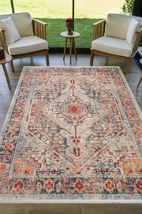 halıpera Yıkanabilir Kaymaz Halı   Vintage Kilim  Dekoratif  Halı  Salon Halı...