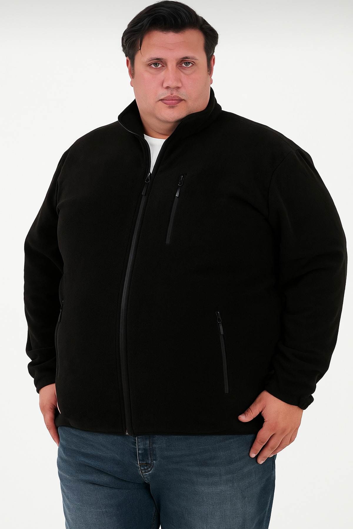 Lukitus Tüylenme Yapmaz Anti Pilling Erkek Büyük Beden Polar Mont