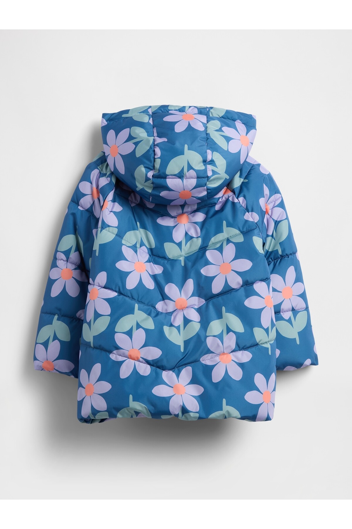 GAP Kız Bebek Mavi ColdControl Max Şişme Puffer Mont fotoğrafı 3 (önizleme)