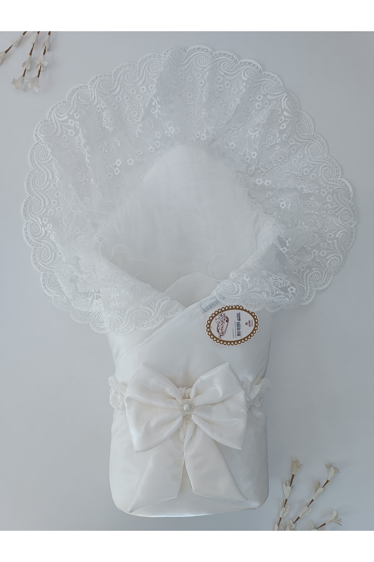 OMY Kumru Kristal Kız Bebek Kundağı Unisex Bebek Dış Battaniyesi Hastane Çıkışı Kundak Battaniye fotoğrafı 2 (önizleme)