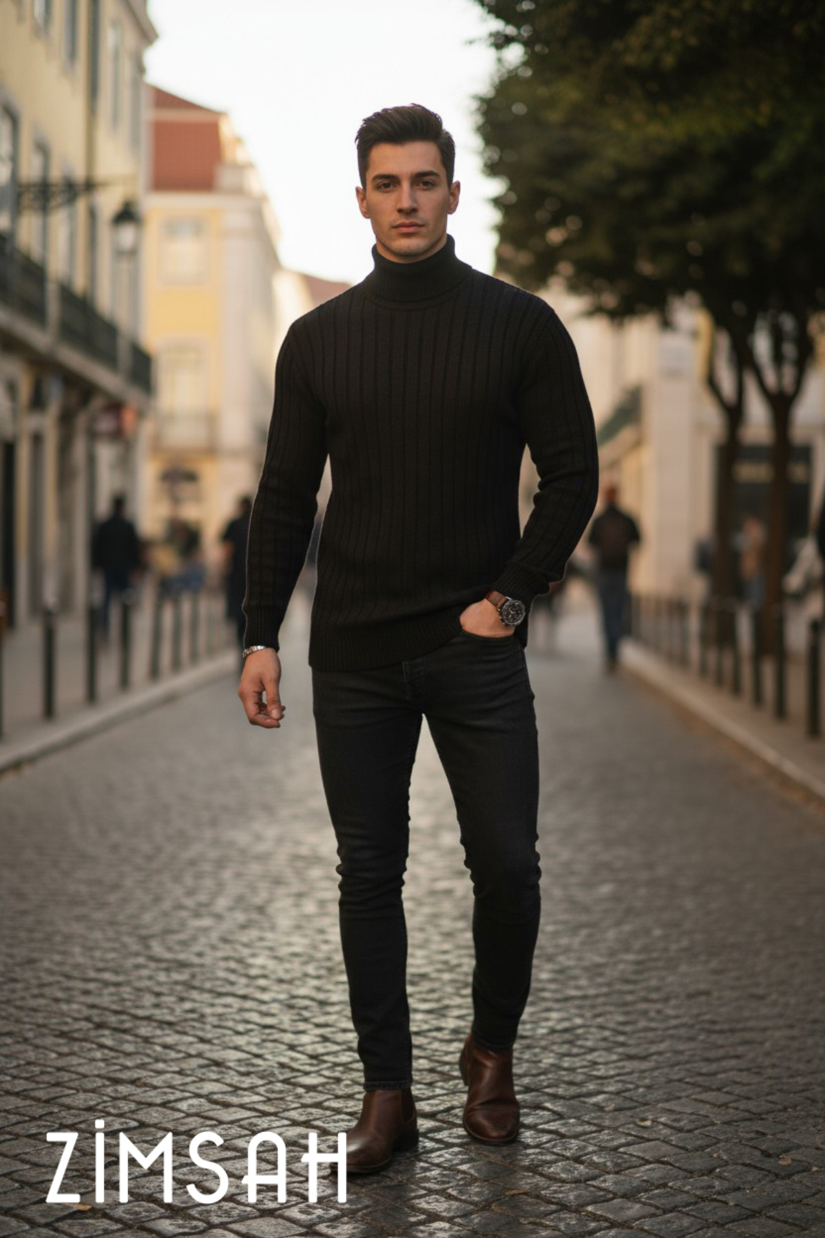 Zimsah Erkek Slim Fit Triko Kazak görsel 2