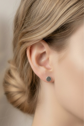 bymissmücevherat Zarafetin Sade Hâli: Taşsız Yuvarlak Plaka 6 mm 925 Ayar Güm...