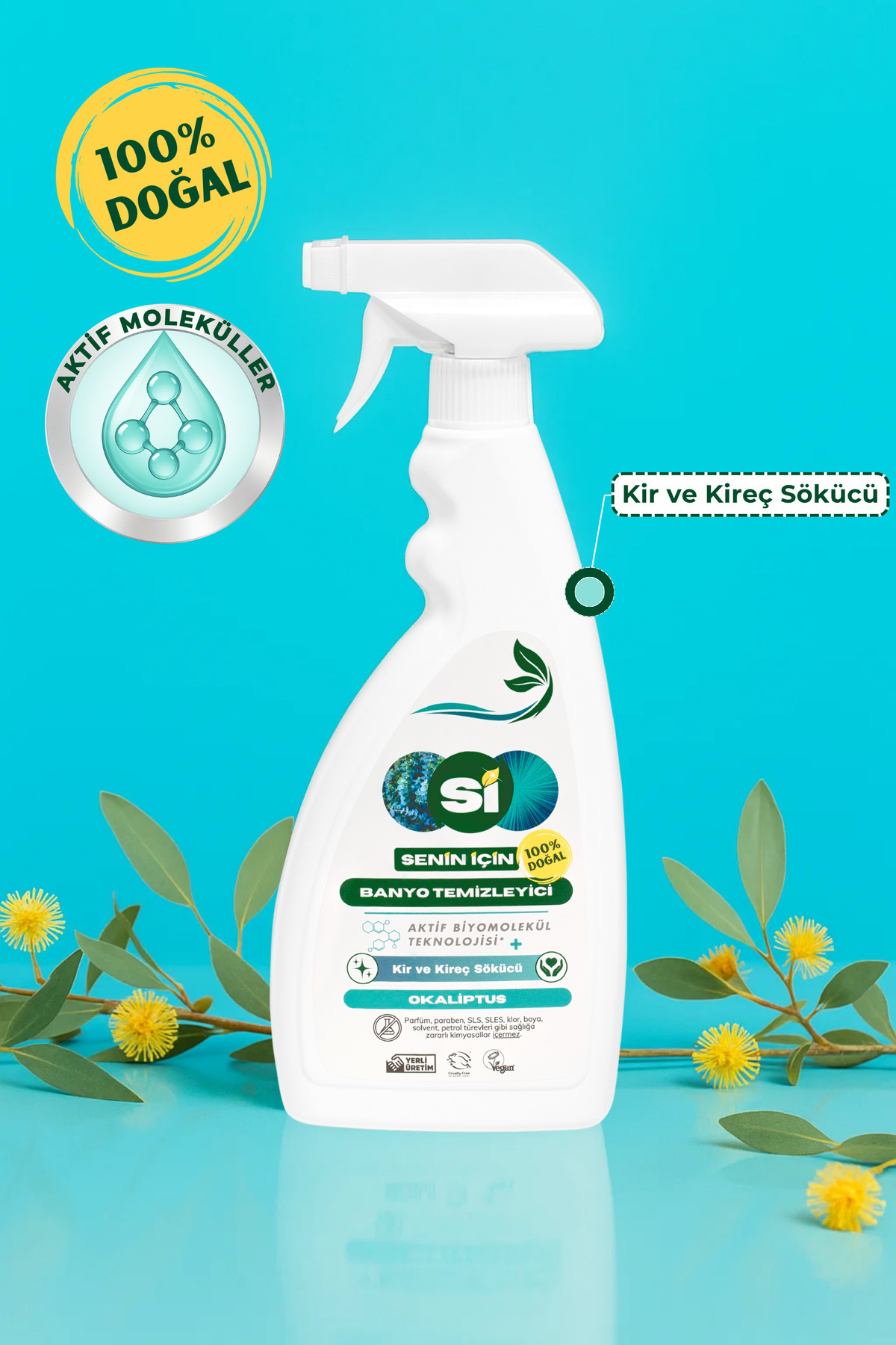 Senin için Doğal Banyo Temizleyici Okaliptus Yağlı