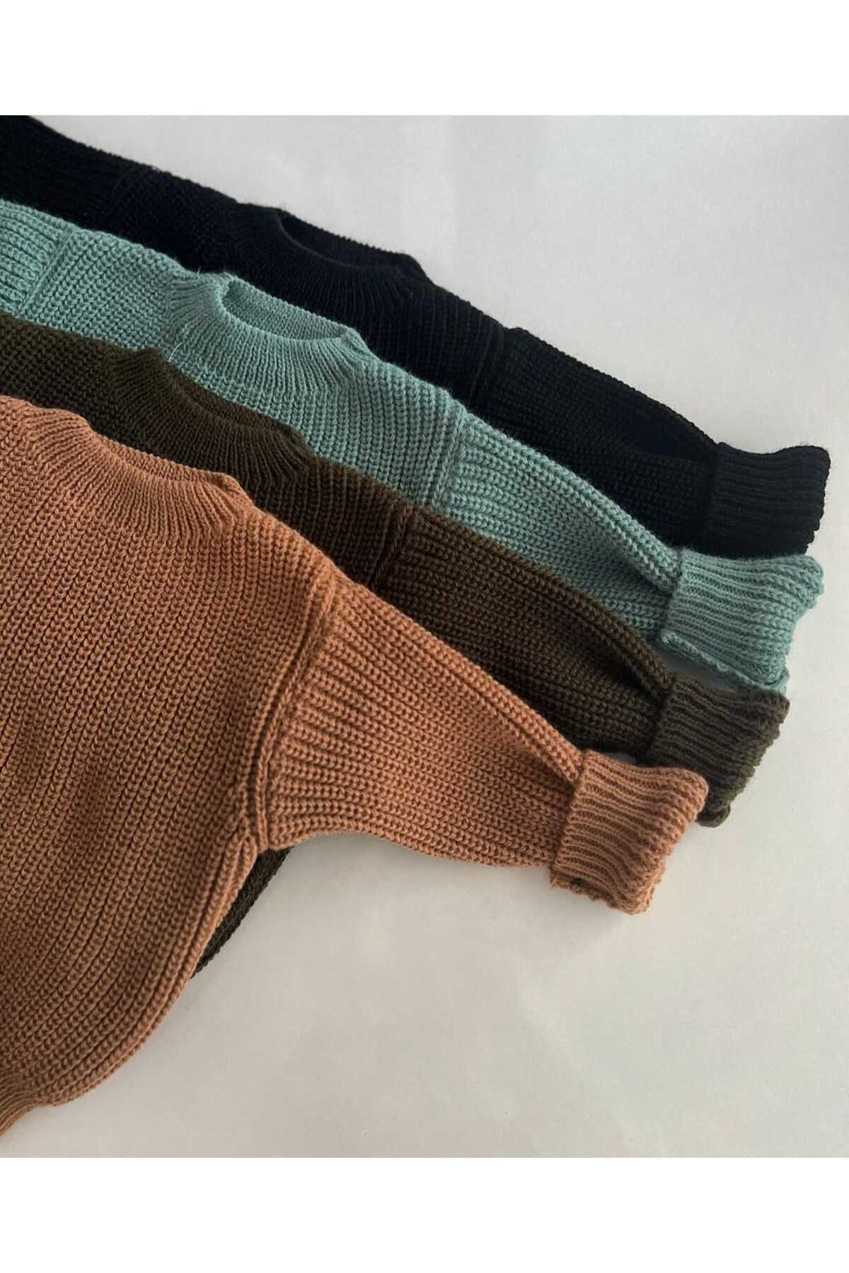 Nimini Kids Yeni Sezon Bisiklet Yaka Unisex Bebek & Çocuk Siyah Kazak (0-8 Yaş) fotoğrafı 2 (önizleme)