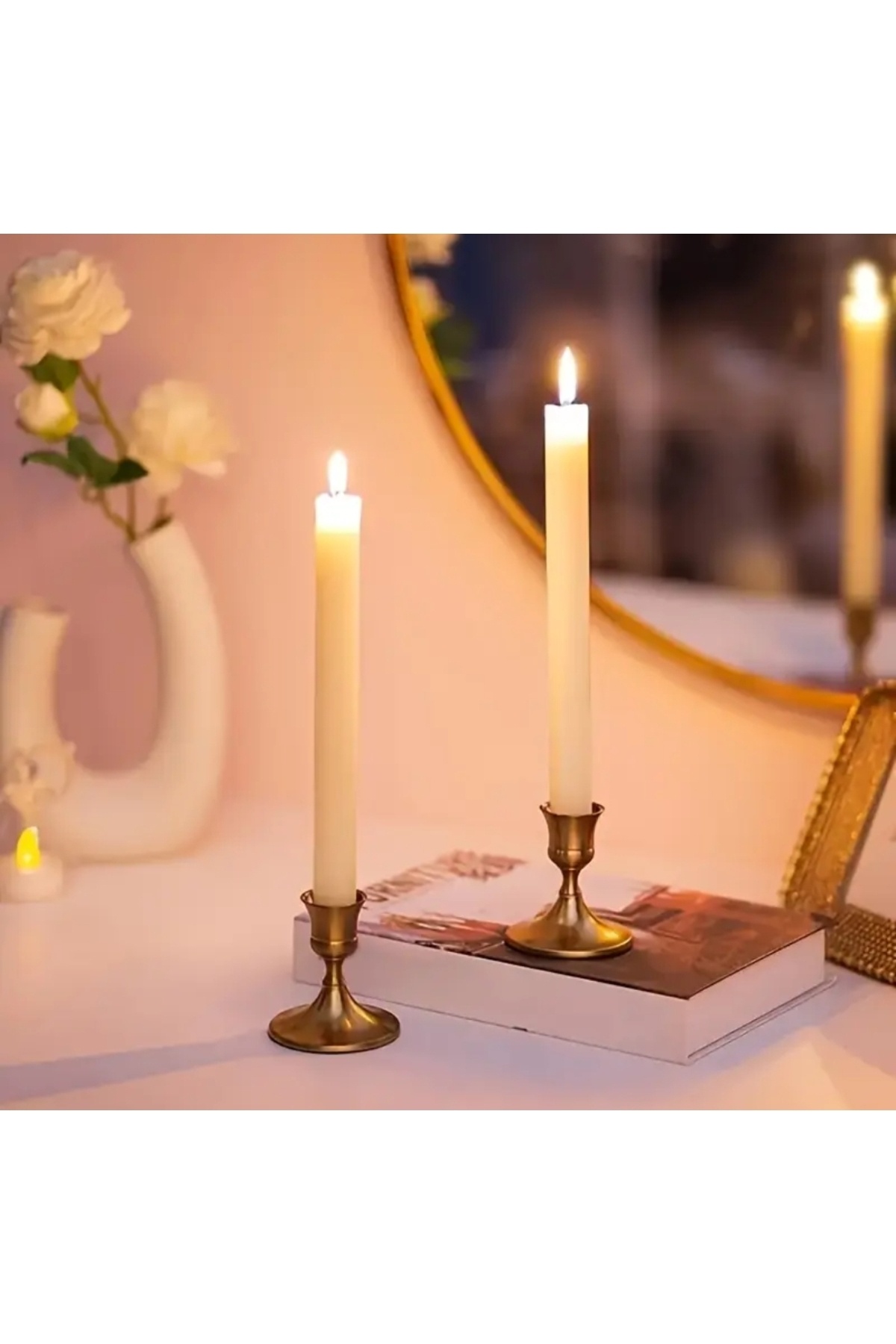 İlknur Home life 2 li metal Şık Şamdanlık