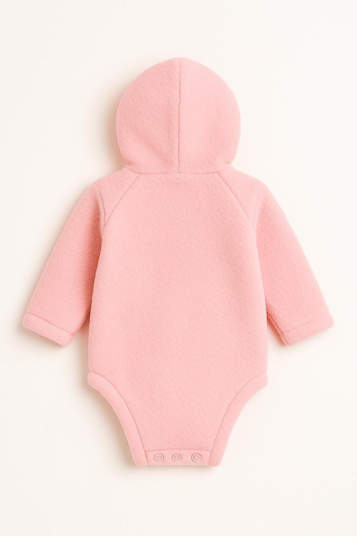 nevrankids Welsoft Bebek Kapüşonlu Polar Body - Pembe fotoğrafı 4 (önizleme)