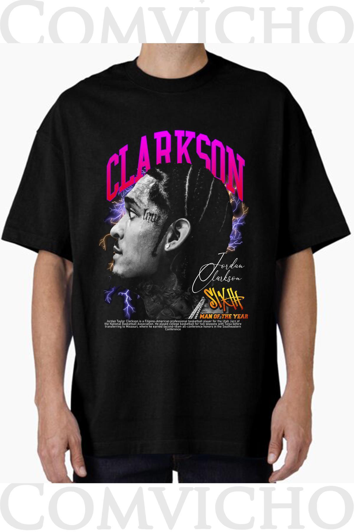 Unisex clarkson v1 Tasarım Baskılı Oversize Tişört