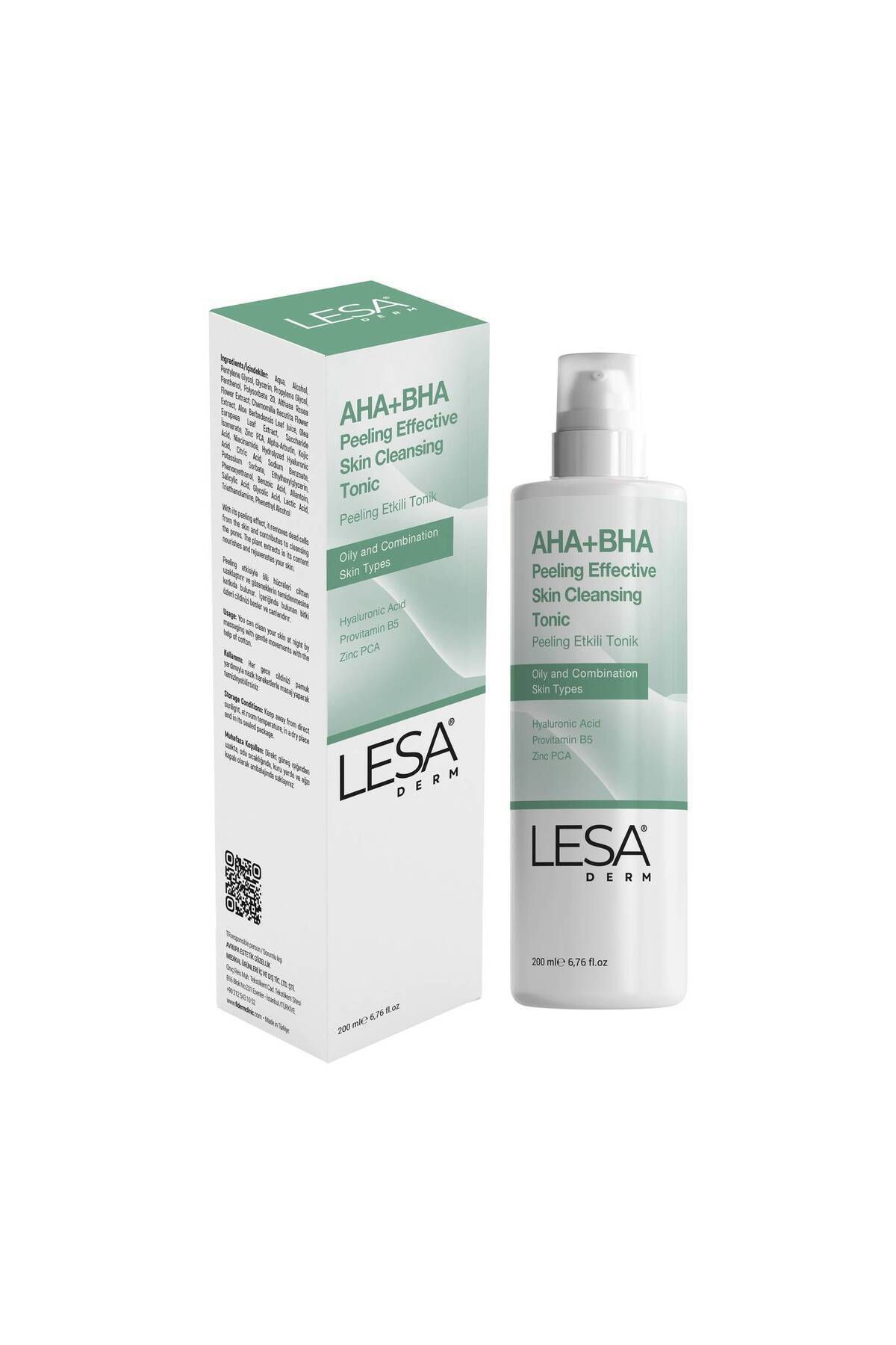 AHA + BHA Peeling Etkili Tonik Gözenek, Akne ve Siyah Nokta Karşıtı 200ml — LPS 200 — تصویر 3 از 5