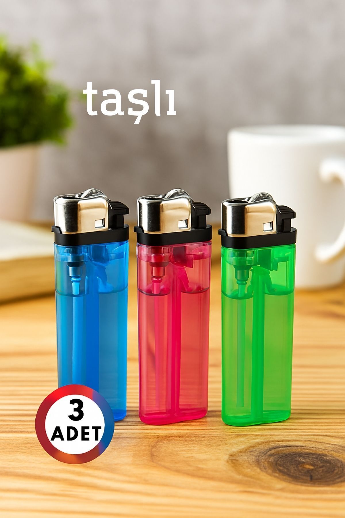 Transformacion 3’lü Taşlı Çakmak Seti – Renkli Gövde | Gazlı, Ekonomik ve Güvenli Kullanım 715893