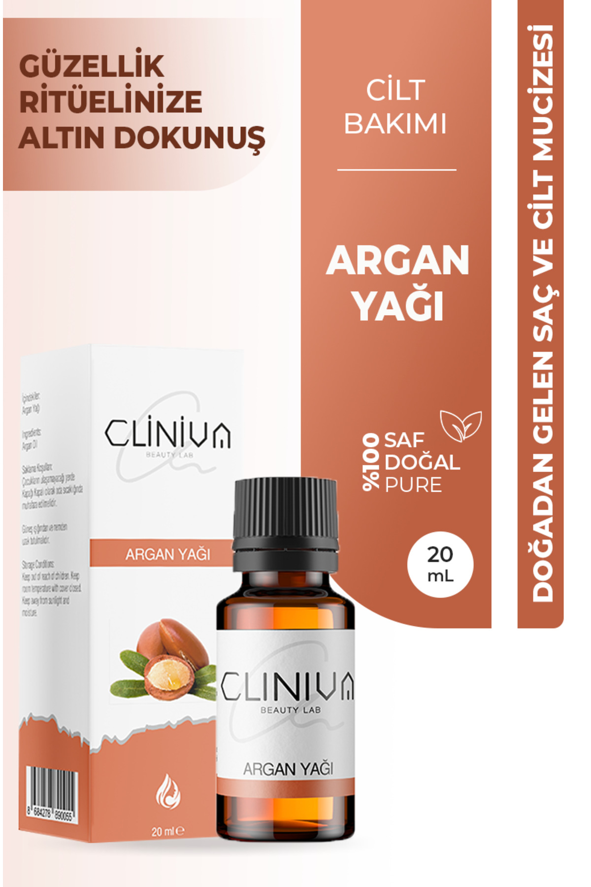 Argan Yağı %100 Doğal Sabit Yağ 20ml