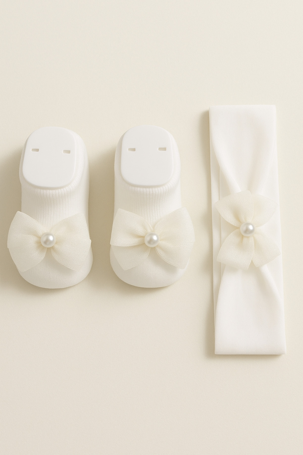 Genel Markalar Fiyonklu Bandana Hediyelik Bebek Çorap Takım 0-2 Yaş fotoğrafı 3 (önizleme)