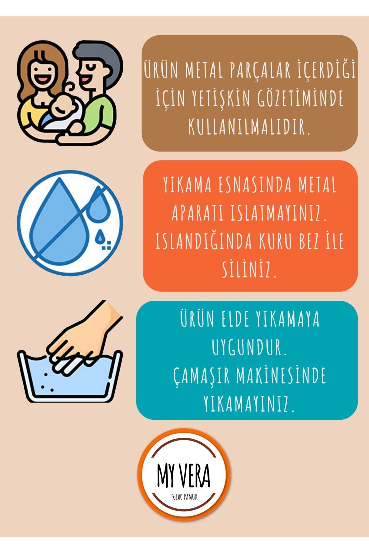 MyVera Su Yeşili Emzik Askısı - Kumaş Pamuk Bağcıklı Emzik Zinciri - Emzik Tutacağı fotoğrafı 2 (önizleme)