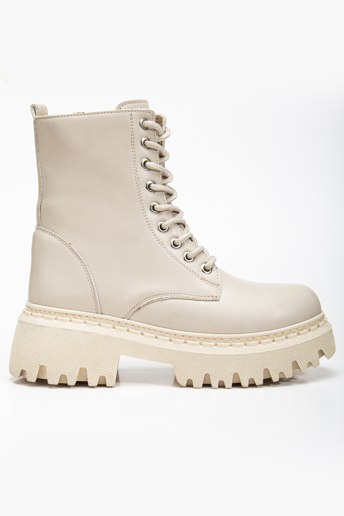 MY GROSS SHOES Kadın İçi Komple Kürklü Su&Soğuha Dayanıklı Kaymaz Taban Garantili Kışlık Bej Bot görsel 2