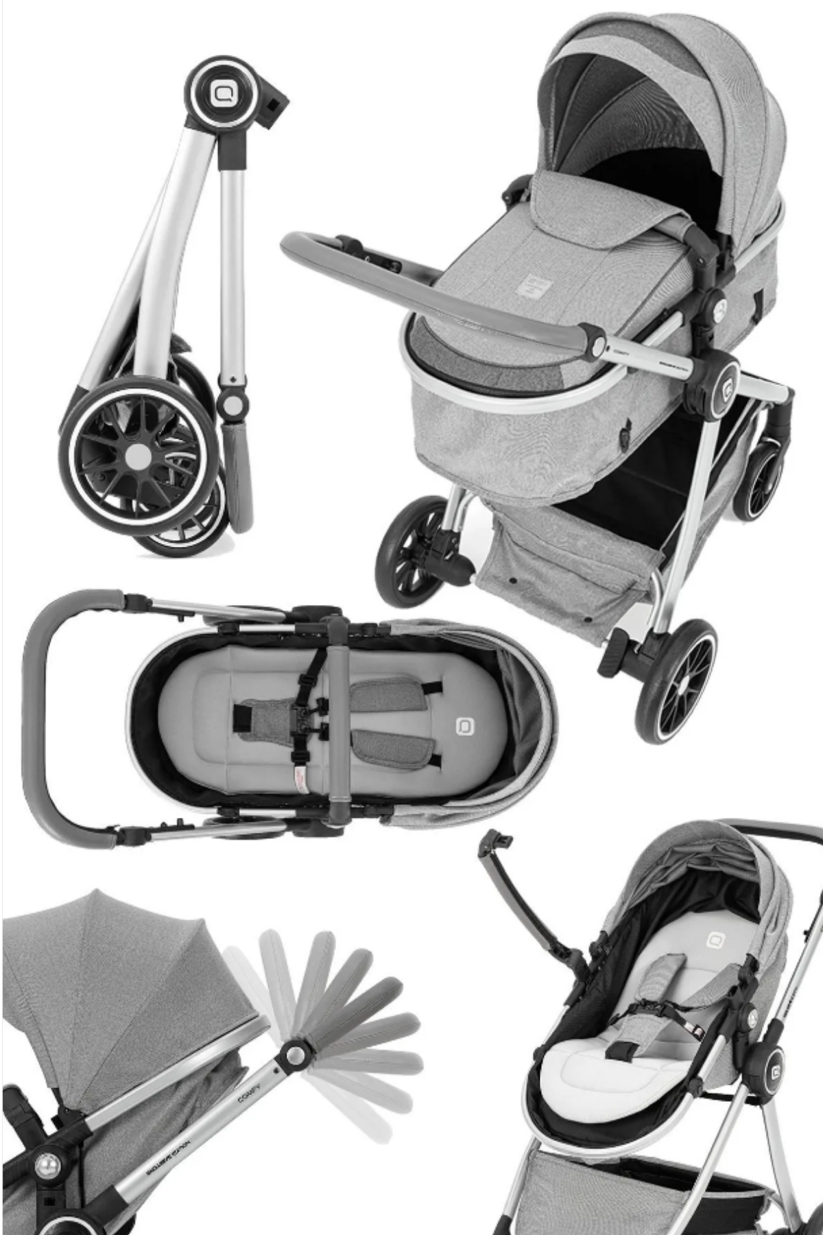 Mamma Comfy 6 in 1 Yeni Nesil Çift Yönlü Travel Sistem Bebek Arabası fotoğrafı 3 (önizleme)