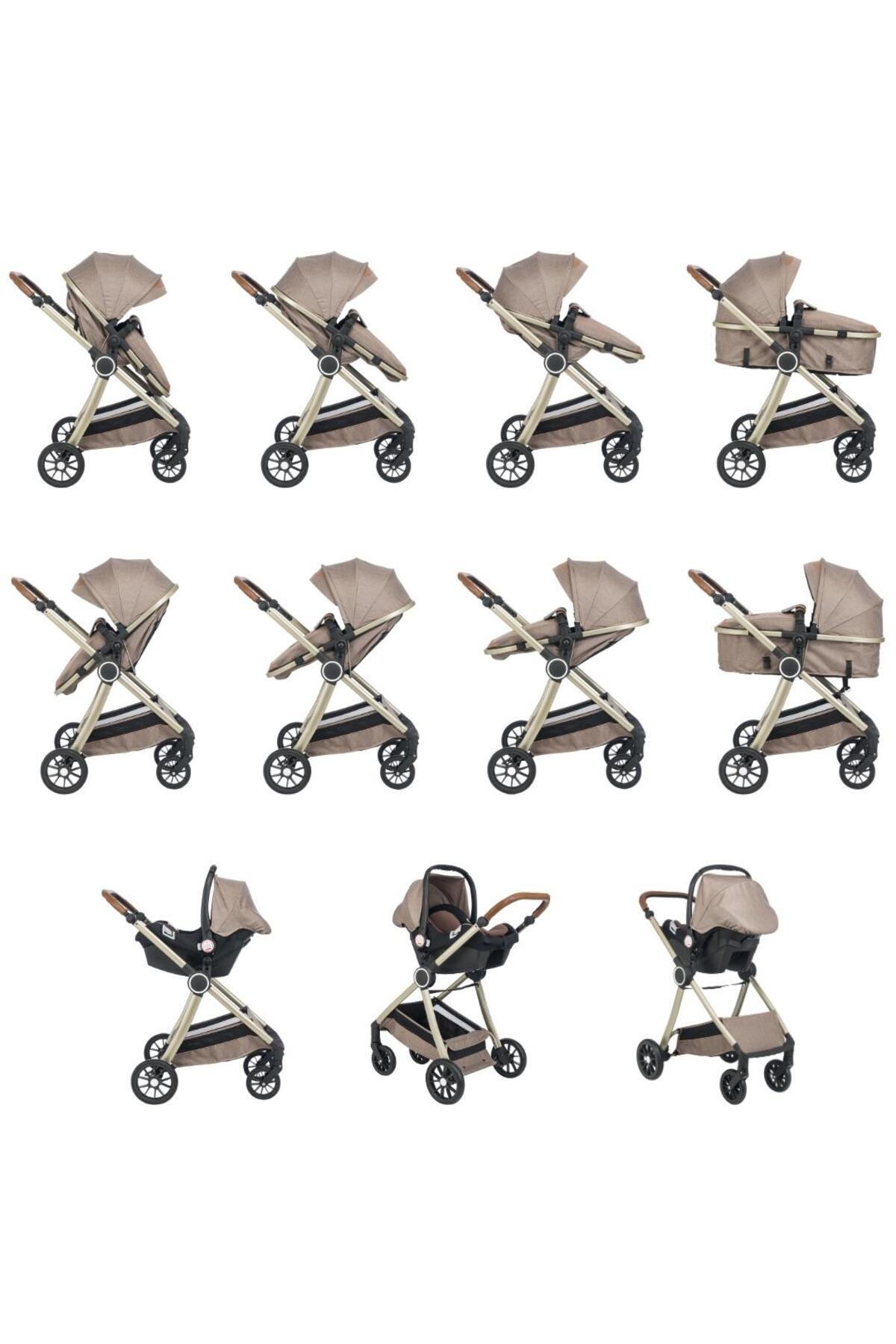 Mamma Range Çift Yönlü 6 In 1 Yeni Nesil Travel Sistem Bebek Arabası Gri fotoğrafı 3 (önizleme)