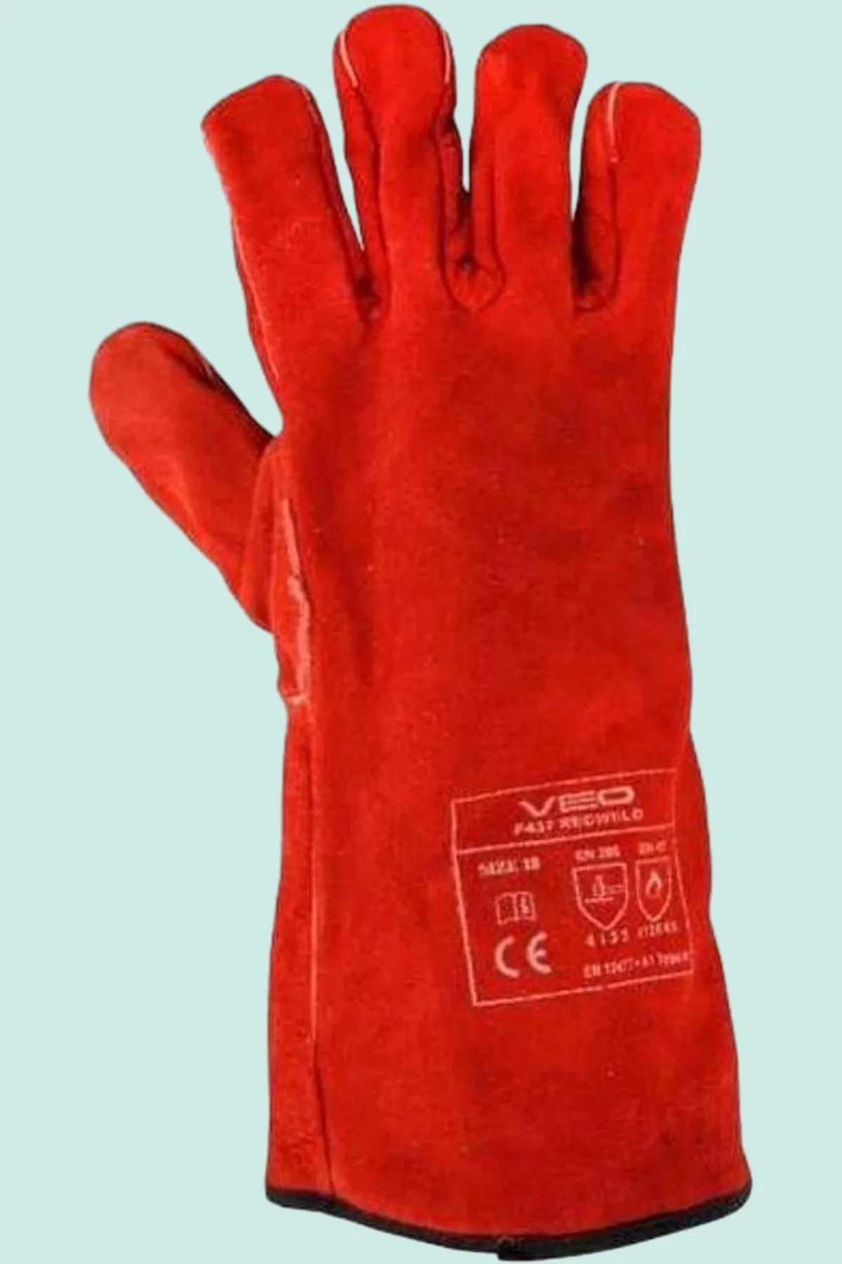 Veo Redweld Kaynak Eldiveni Isıya Dayanıklı Korumalı Eldiven 437 En407 En12477 EN 407 12477