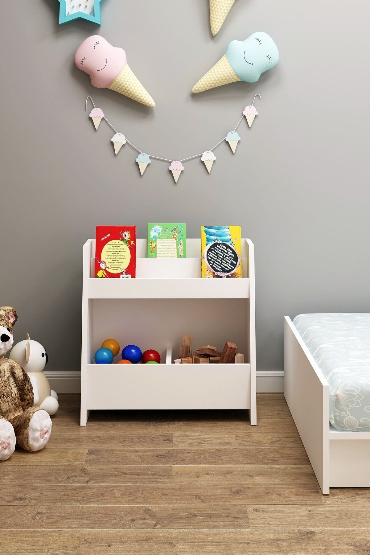 Genel Markalar Pikas Montessori Çok Amaçlı Kitaplık 30 Cm Beyaz Suntalam Klasik 60 Cm fotoğrafı 3 (önizleme)