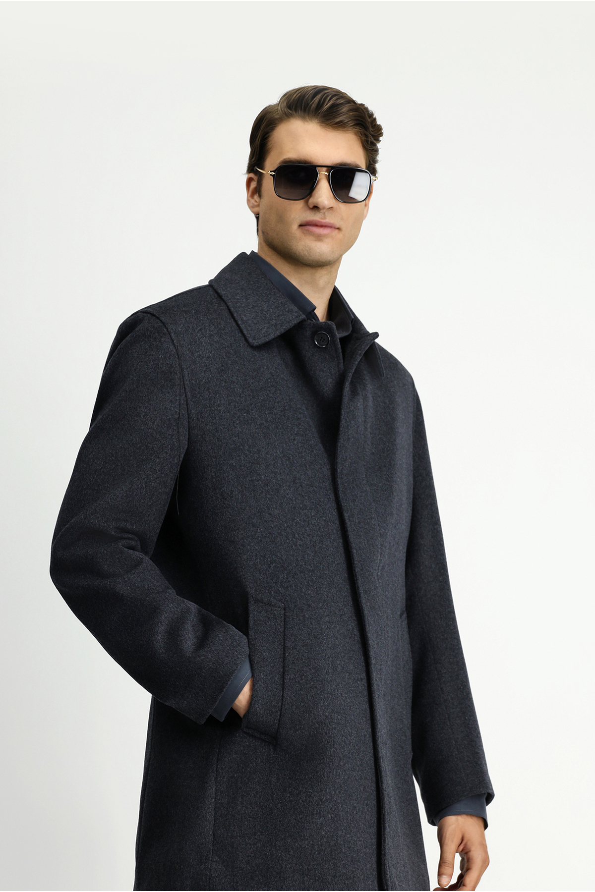 Kiğılı  Klasik Yünlü Kaban - Görsel 3