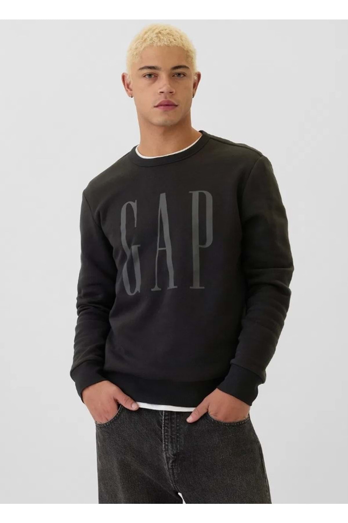 گپ سویشرت مردانه طرح V-Lw Dp Fleece Logo کد ۵۴۲۲۱۴ مشکی