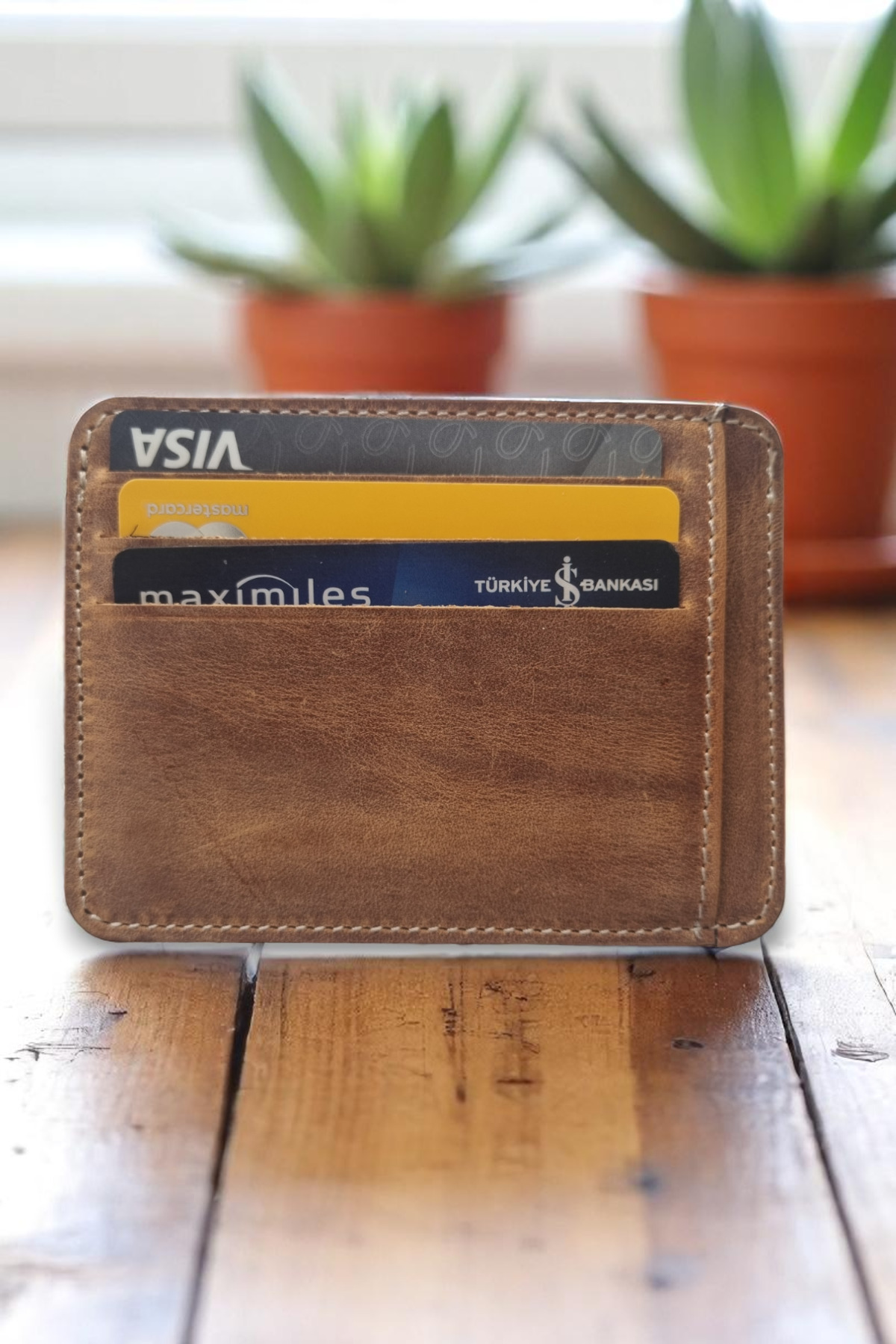 Clavel  Hakiki Deri Slim Kartlık - Görsel 7