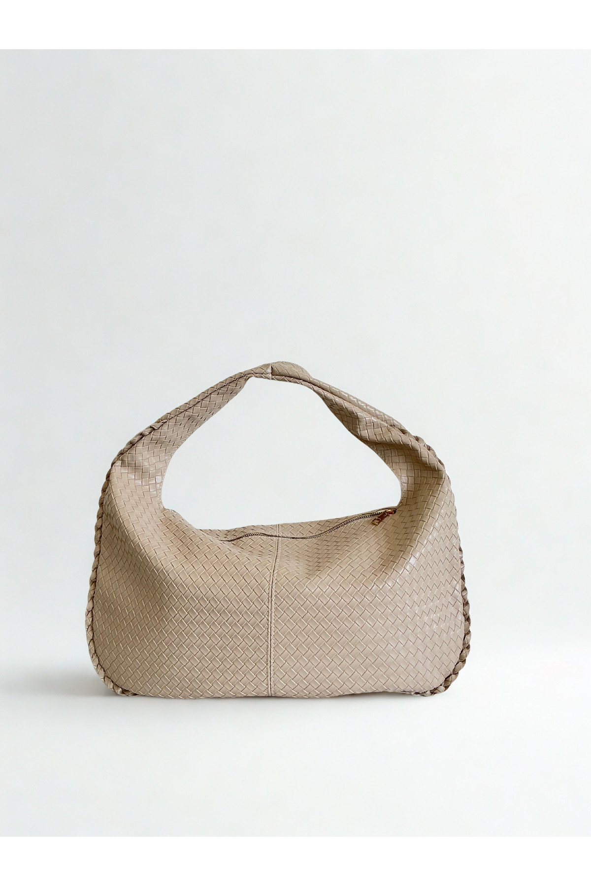 Milano Örgü Desen Kadın Omuz Çantası(En;51 cm*Boy;30 cm)