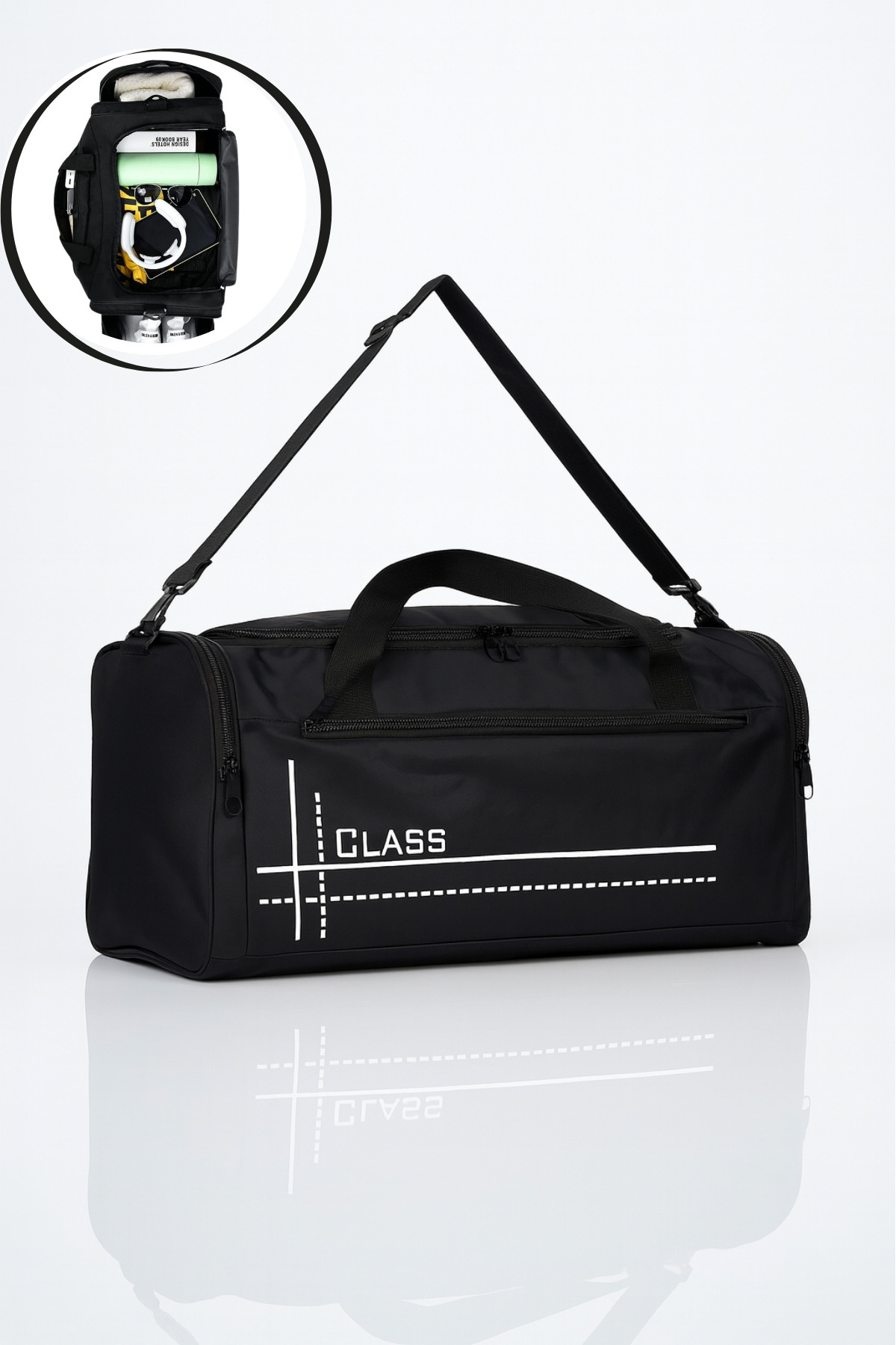 Av A Dos Uzun Askılı Geniş Hacimli Seyahat Gym Fitness Spor Çantası El Valizi Kabin Boy