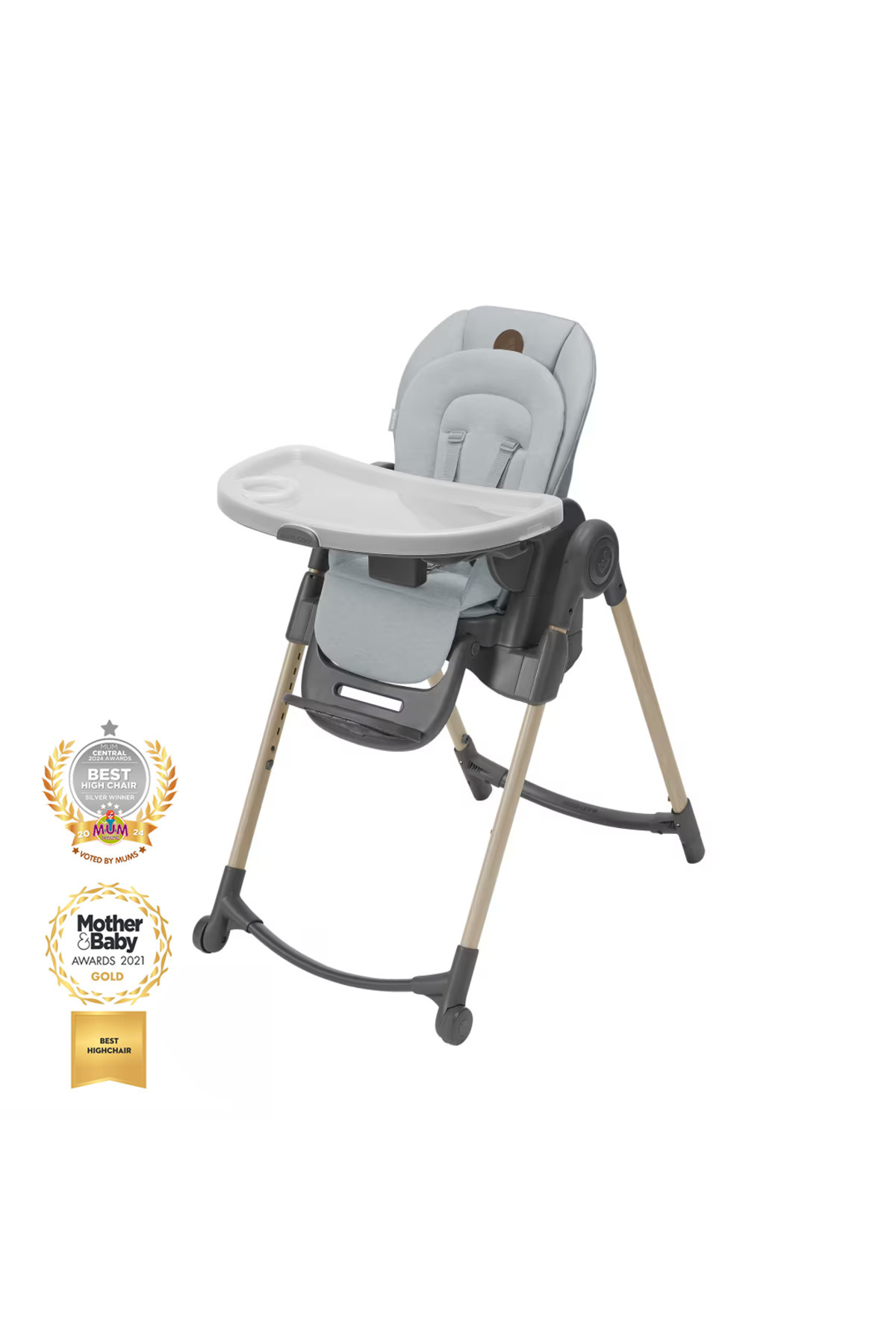 MAXİ-COSİ Maxi-cosi Minla 6'sı Bir Arada Ahşap Görünümlü Mama Sandalyesi Beyond Grey Eco