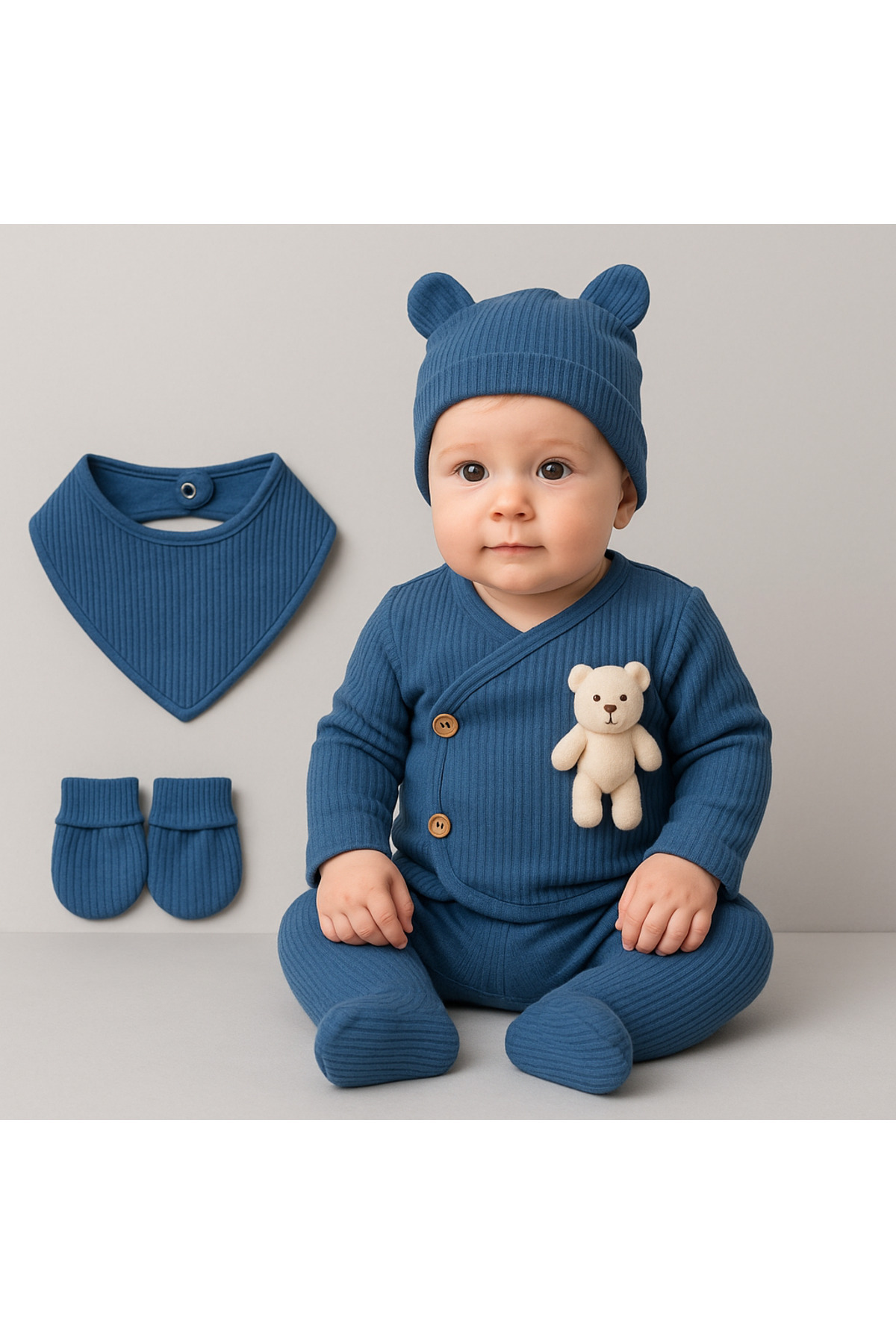 nevrankids Hastane Çıkışı 5'li Set (AYICIK HEDİYELİDİR) Mavi fotoğrafı 2 (önizleme)