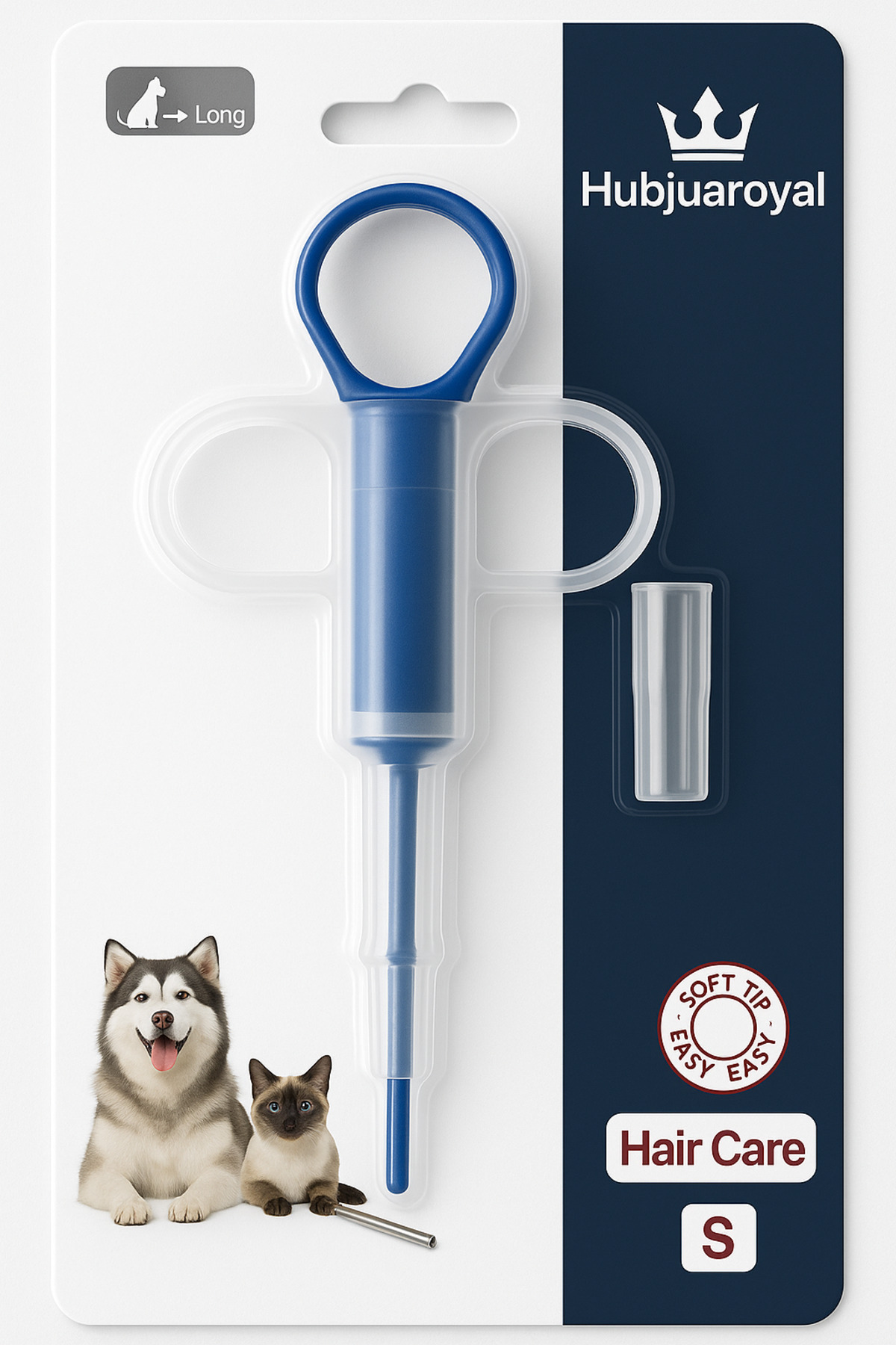 Hubjua Royal Kedi Köpek Hap Yutturma Enjektörü Yumuşak  Hap Yutturma aparatı