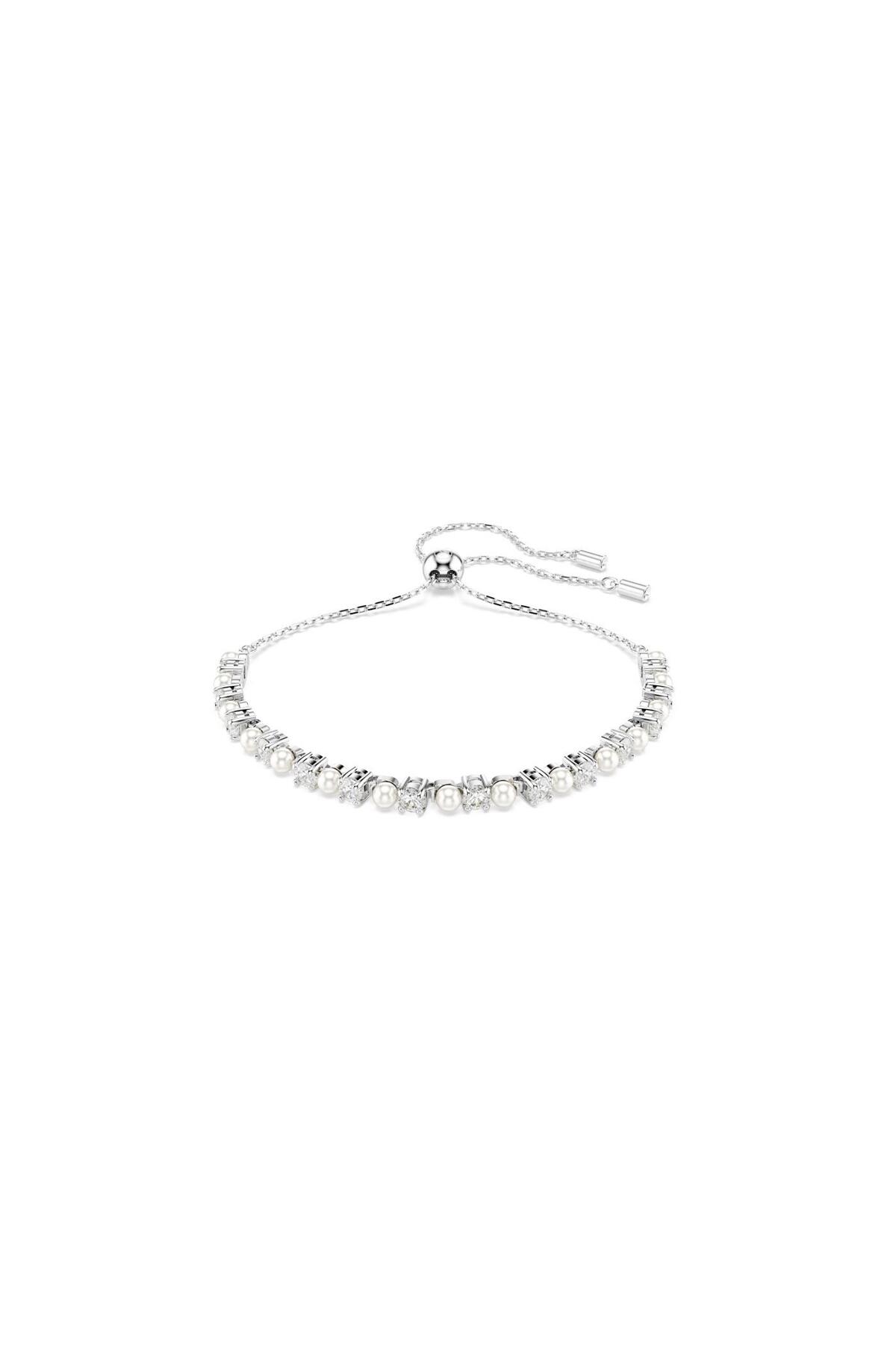 Swarovski 5689633 Swarovski Bilezik Matrıx:Bracelet 3Mm Whıte/Rhs