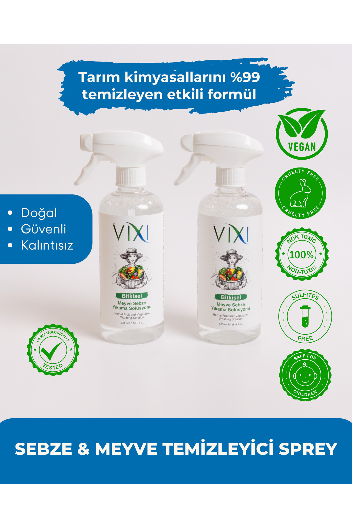 The Vixi Meyve Sebze Yıkama Solüsyonu 2'li