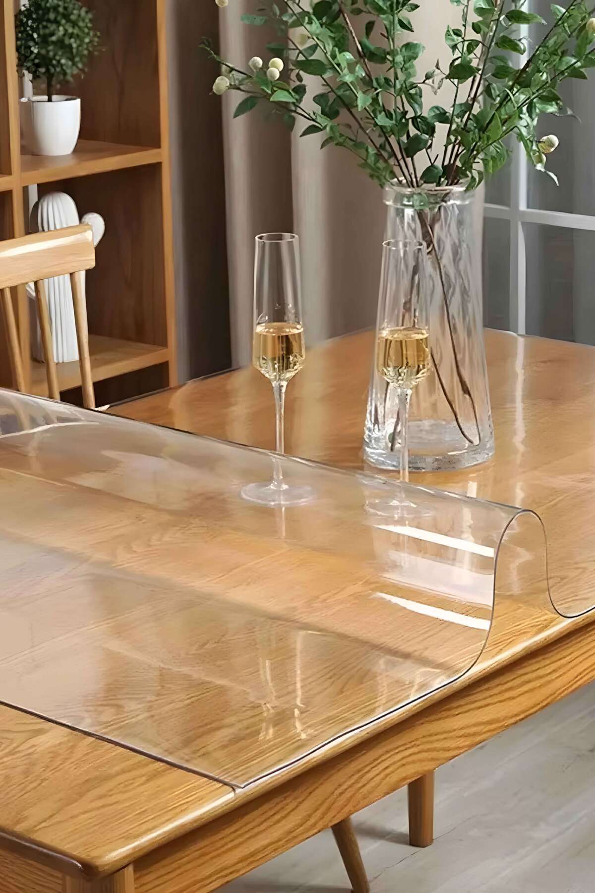 Rona Home Față De Masă Transparentă Din Pvc Cu Grosimea De 1,4 Mm | Protector De Masă Din Mica De Cristal, Rezistent La Apă Și Ștergibil - 100 x 160