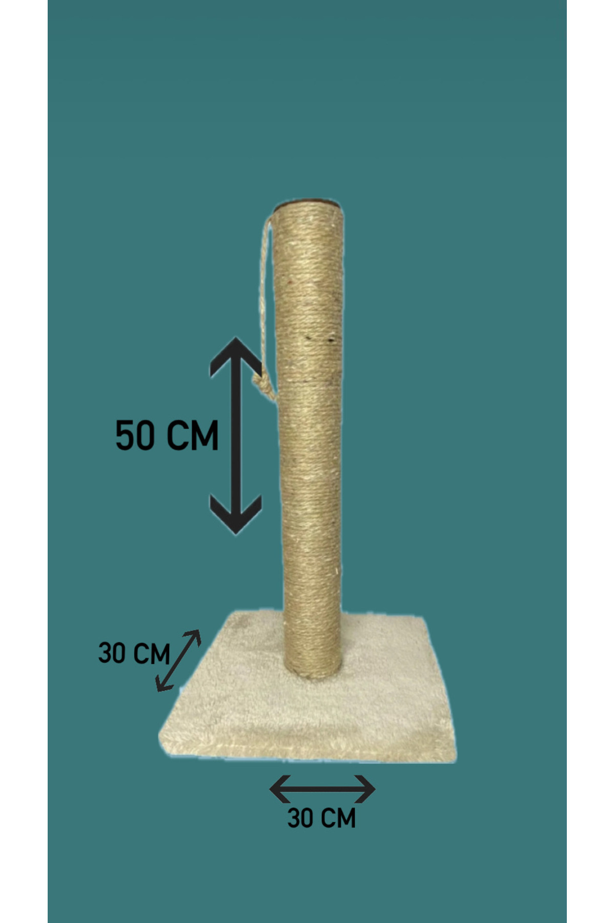 Home 50 CM TIRMALAMA TAHTASI KARE BEJ YERLİ İP